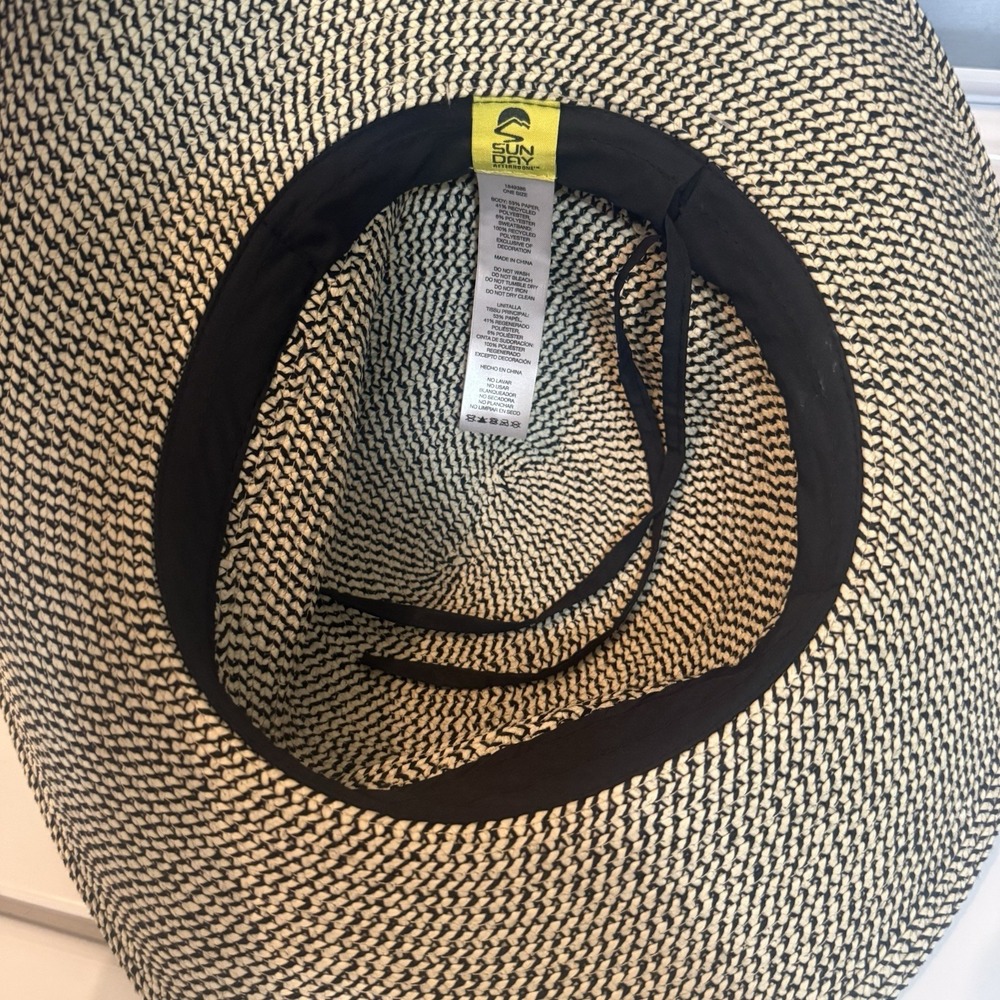 SUNDAY AFTERNOONS Women Sun Hat  UPF50+  Beige Tweed One Size Beach Pool Resort - Picture 3 of 3
